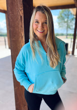 Load image into Gallery viewer, Kenna Aqua Hooded Pullover
