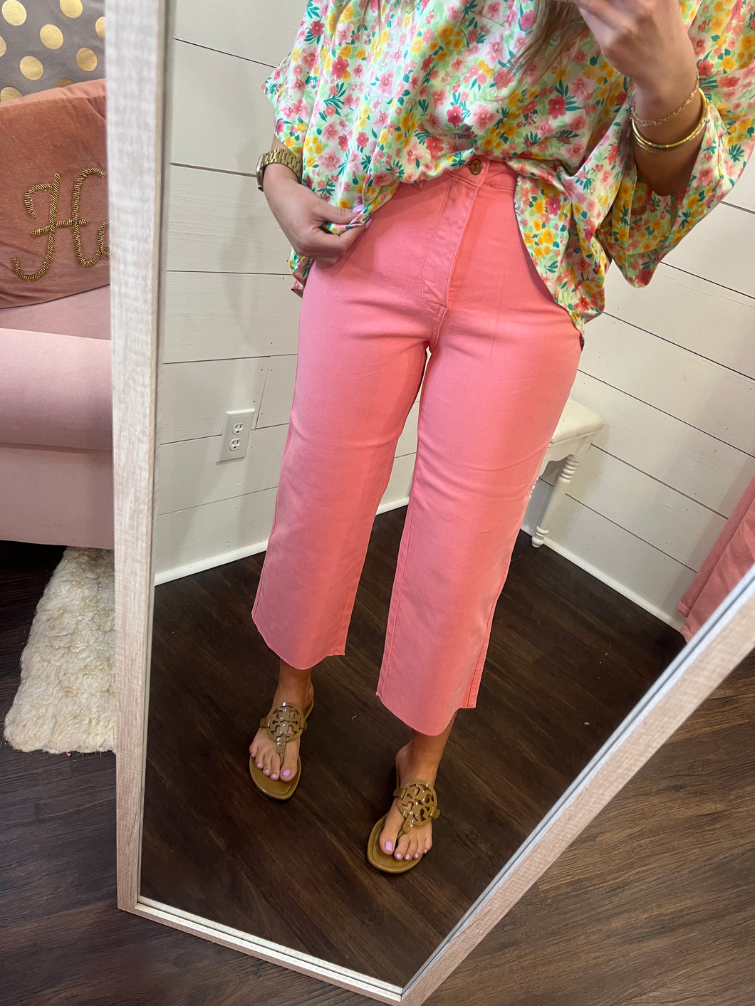 Pink Judy Blue Flare Jeans