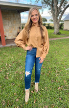 Load image into Gallery viewer, Camel Glitter Long Sleeve Top
