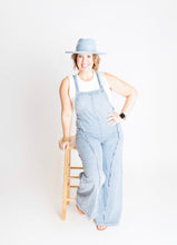 Load image into Gallery viewer, Denim Pinstriped Jumpsuit
