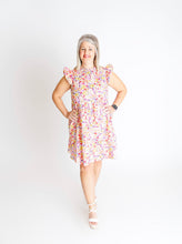 Load image into Gallery viewer, White Multicolor Flower Dress
