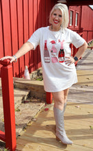Load image into Gallery viewer, Champagne Bottles T-Shirt Dress
