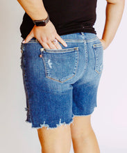 Load image into Gallery viewer, Medium Wash Mid Rise Lightly Distressed Judy Blue Shorts
