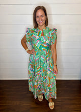 Load image into Gallery viewer, Green Floral Mix Long Dress
