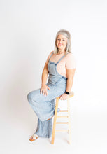 Load image into Gallery viewer, Denim Distressed Jumpsuit

