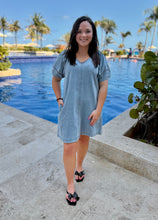 Load image into Gallery viewer, Patriotic Light Denim Dress
