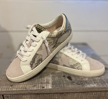 Load image into Gallery viewer, Kate Gold Snakeskin Sneaker

