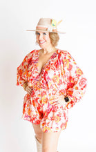 Load image into Gallery viewer, Red &amp; Orange Ruffle Romper

