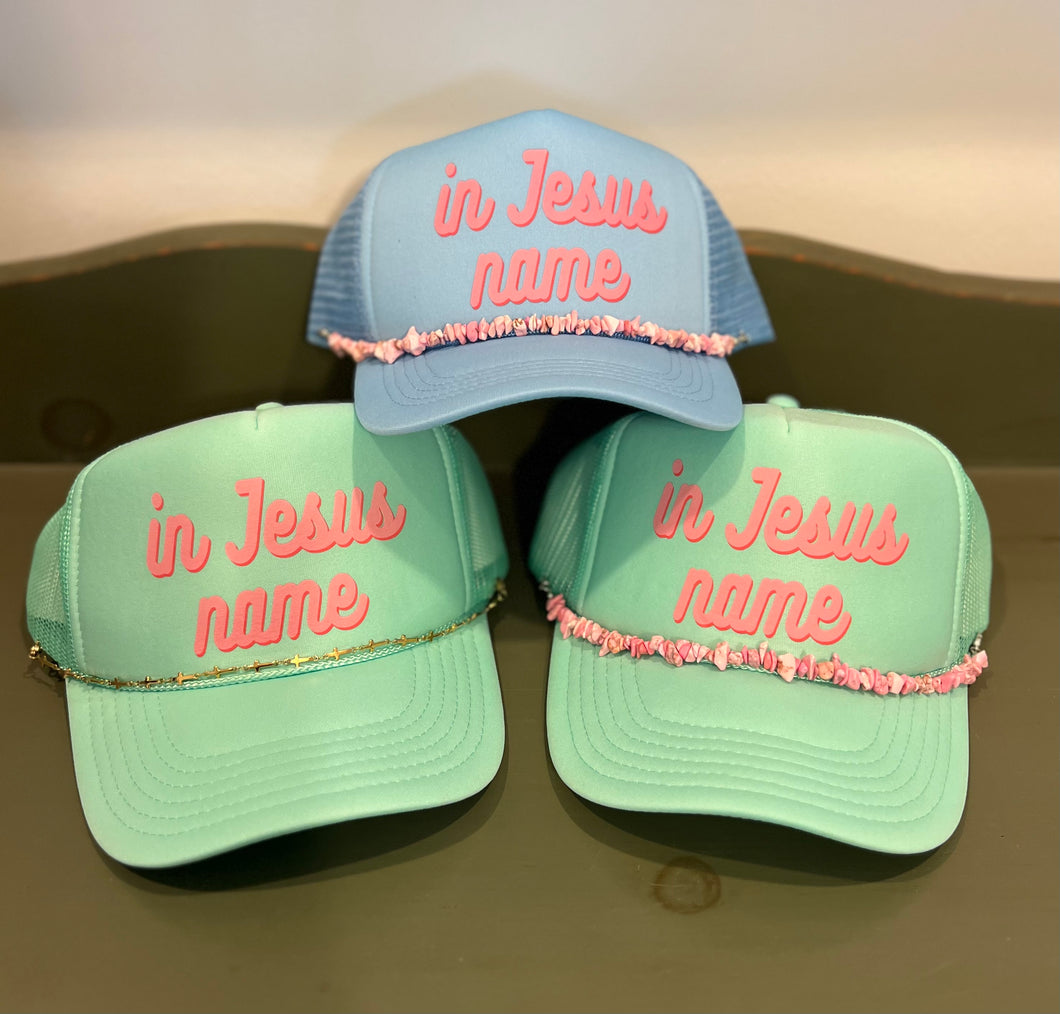In Jesus Name Trucker Hat