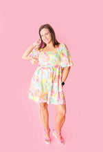 Load image into Gallery viewer, Lime Floral Romper
