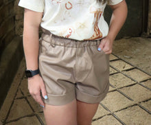 Load image into Gallery viewer, Taupe Leather Shorts
