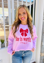 Load image into Gallery viewer, She is worthy Sweatshirt
