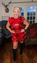Load image into Gallery viewer, Red Ruffle Romper
