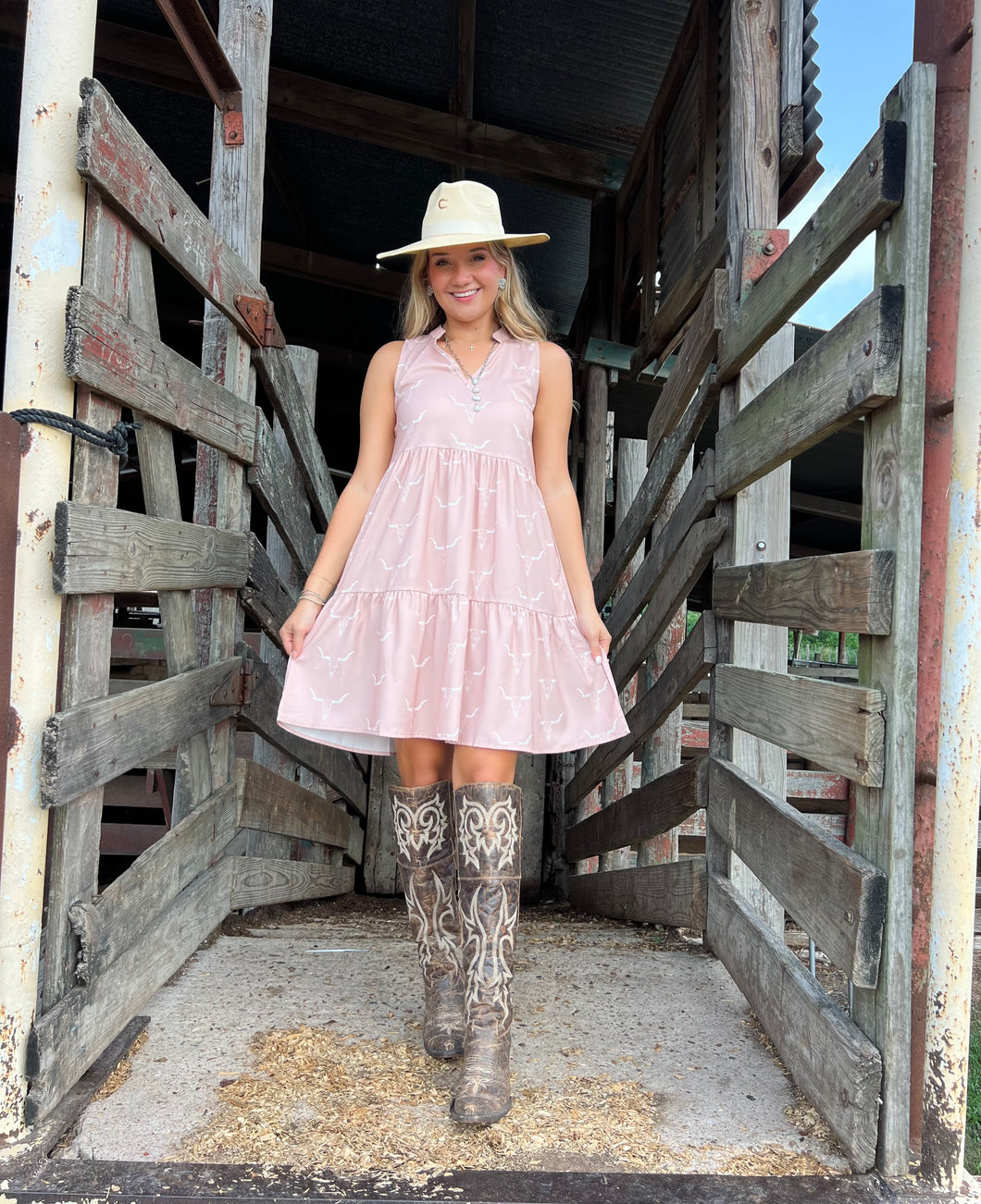 Beige Skull Dress