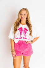 Load image into Gallery viewer, Hot Pink Pearl Shorts

