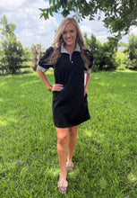 Load image into Gallery viewer, Black Fancy Stripe Collared Dress
