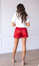 Load image into Gallery viewer, Red Glitter Shorts
