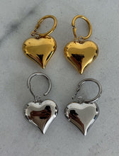 Load image into Gallery viewer, Chunky Gold Bubble Heart Earrings
