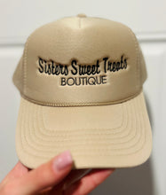 Load image into Gallery viewer, Brown Sisters Sweet Treats Boutique Trucker Hat
