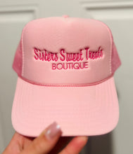 Load image into Gallery viewer, Pink Sisters Sweet Treats Boutique Trucker Hat
